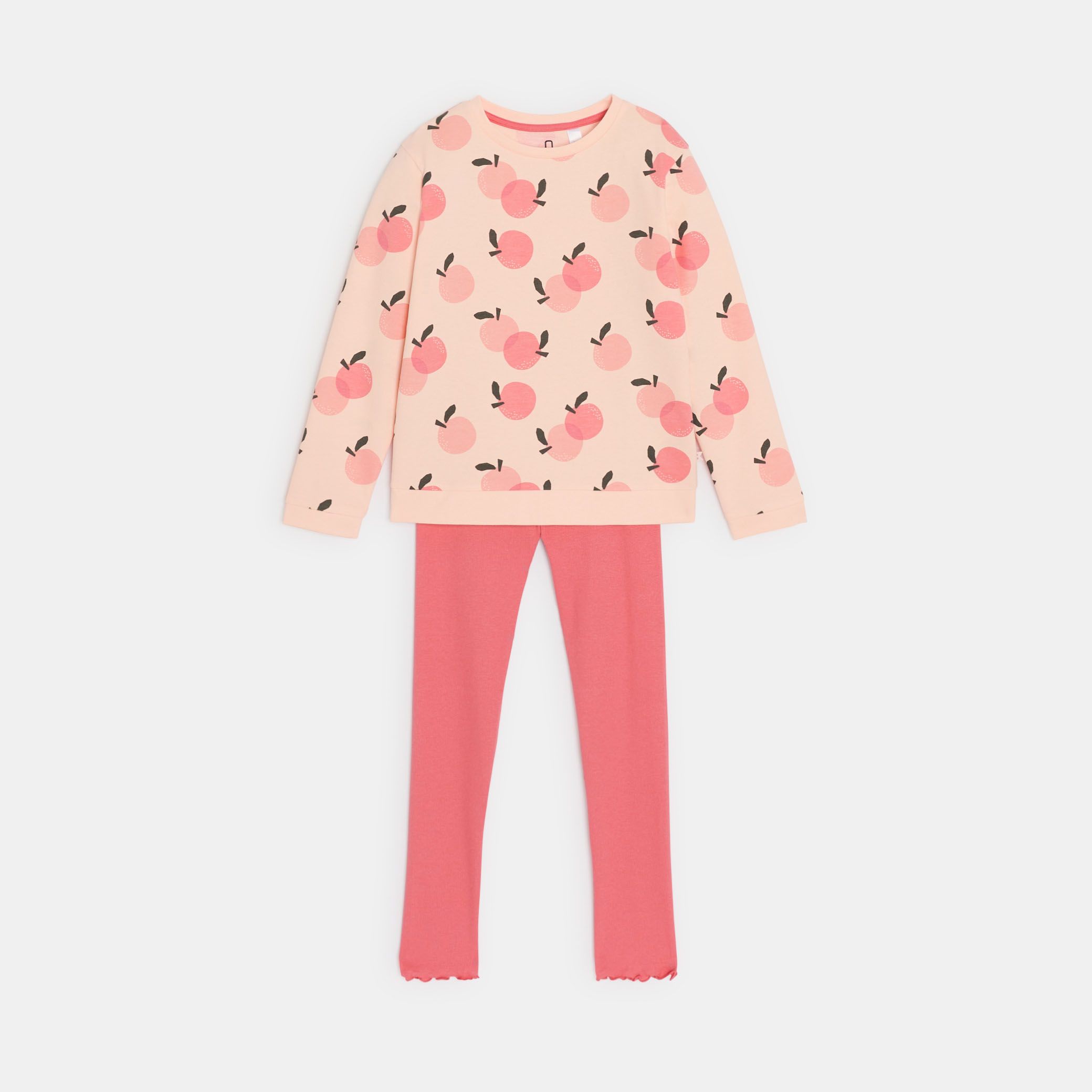 Pyjama dài họa tiết trái cây cho bé gái